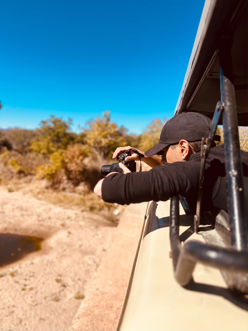 Safari moment — sunset in the bush